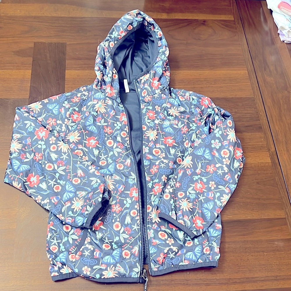 Girls Columbia Reversible Rain Jacket